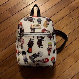 Mini backpack - White with Anime Characters